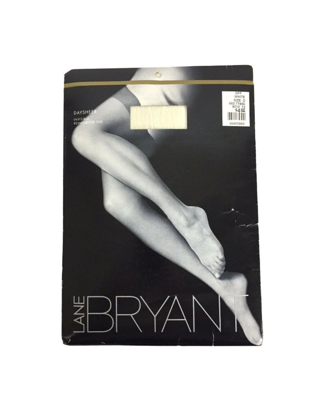 Lane Bryant Daysheer Plus Size D Pantyhose 3X Off White Invisible Reinforced Toe